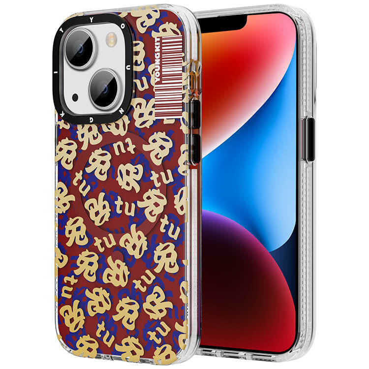 iPhone 14 Plus Kılıf M-safe Şarj Özellikli Youngkit Play Rabbit Serisi Kılıf - 10