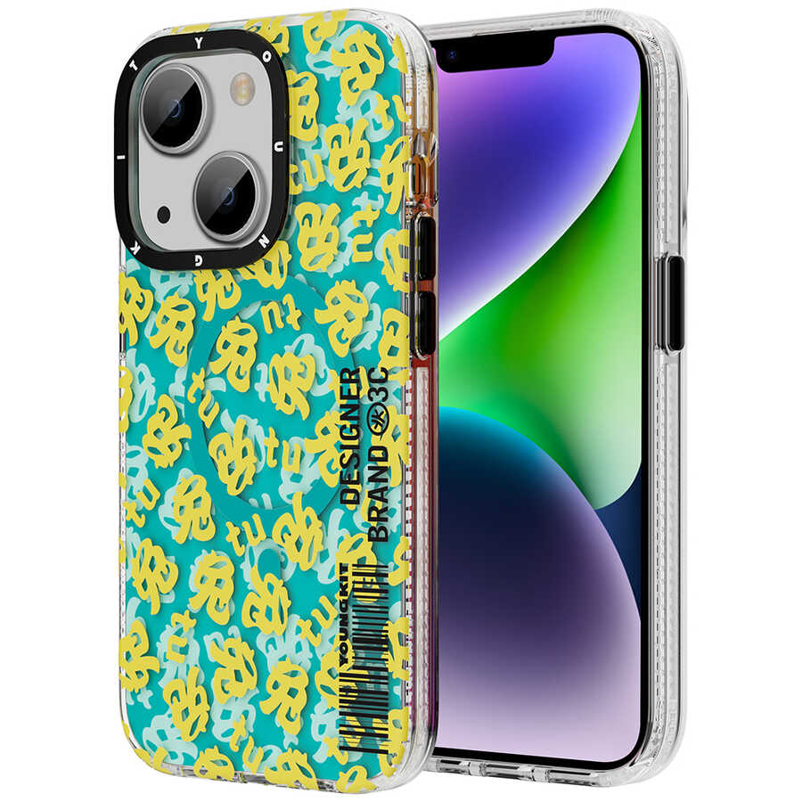 iPhone 14 Plus Kılıf M-safe Şarj Özellikli Youngkit Play Rabbit Serisi Kılıf - 1