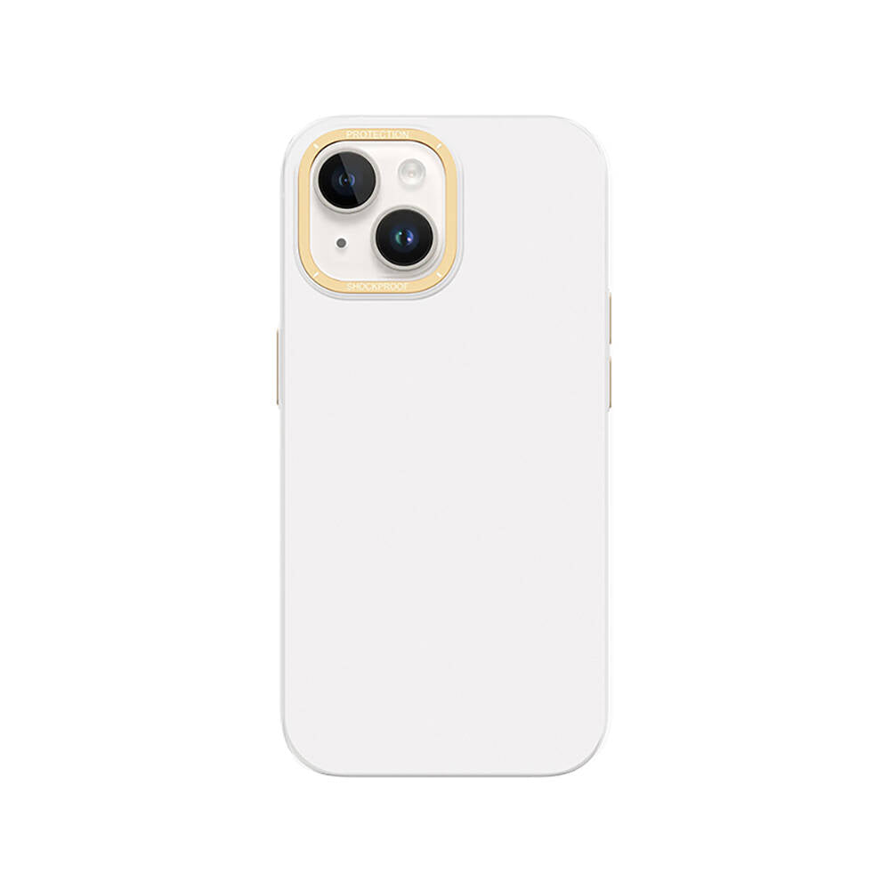 Recci Glaze Serisi iPhone 14 Plus Metal Kamera Çerçeveli Kılıf