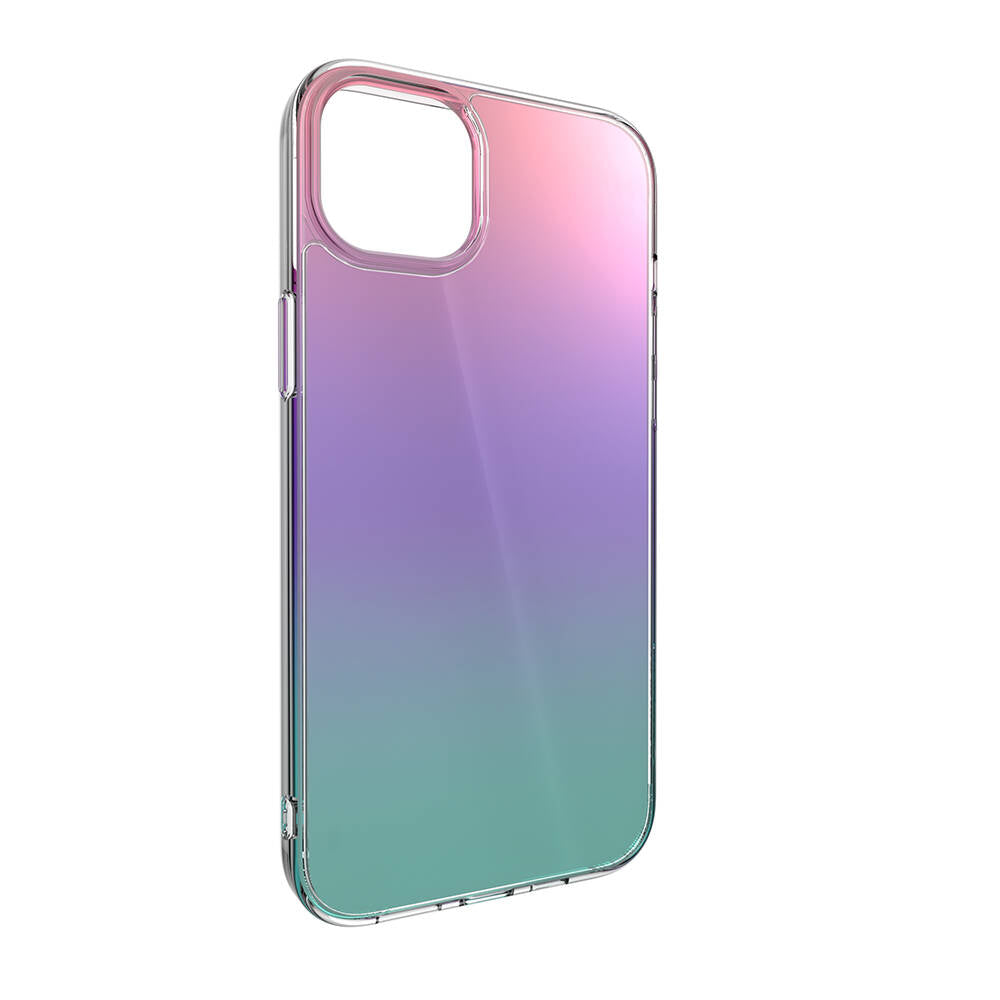 Switcheasy Crush Plus iPhone 14 Plus Renk Geçişli Kenarları Şeffaf Tasarımlı Lisanslı Kılıf