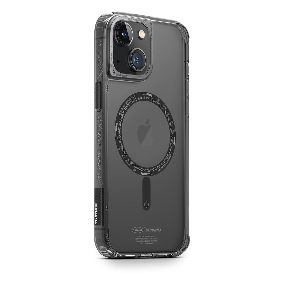 SkinArma iPhone 14 Plus Şeffaf Airbag Tasarımlı M-safe Şarj Özellikli Saido Telefon Kılıfı