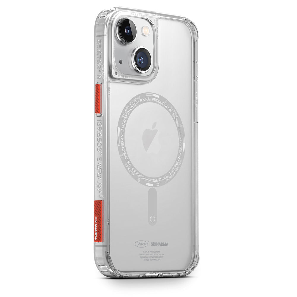 SkinArma iPhone 14 Plus Şeffaf Airbag Tasarımlı M-safe Şarj Özellikli Saido Telefon Kılıfı