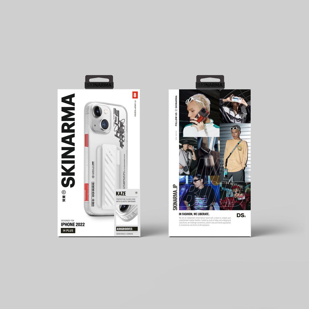 SkinArma iPhone 14 Plus Şeffaf Desenli Kaze Telefon Kılıfı