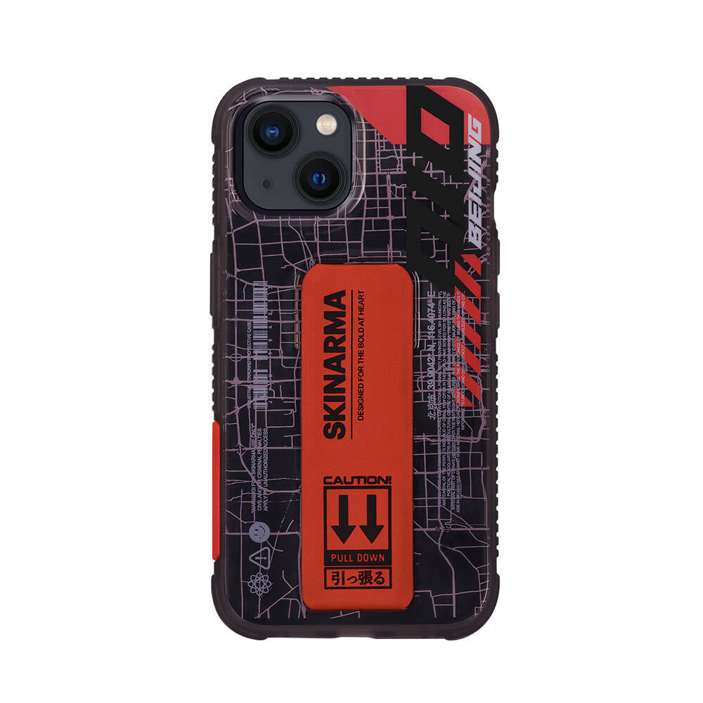 SkinArma iPhone 14 Plus Şeffaf Desenli Standlı Ryoiki Kılıf