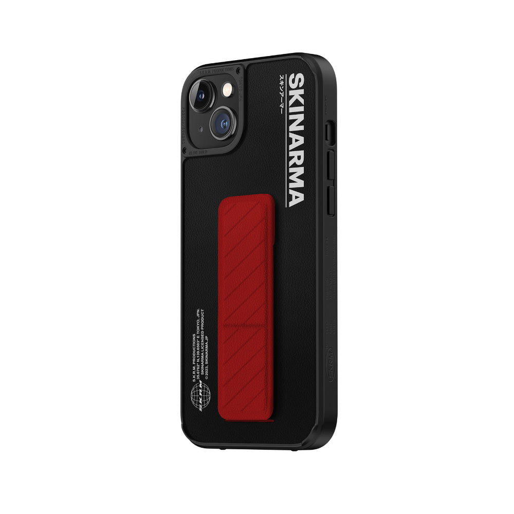 SkinArma iPhone 14 Plus Standlı Deri Görünümlü Gyo Telefon Kılıfı