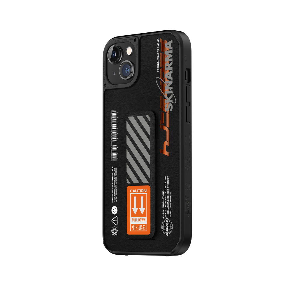 SkinArma iPhone 14 Plus Standlı Deri Görünümlü Shingoki Telefon Kılıfı