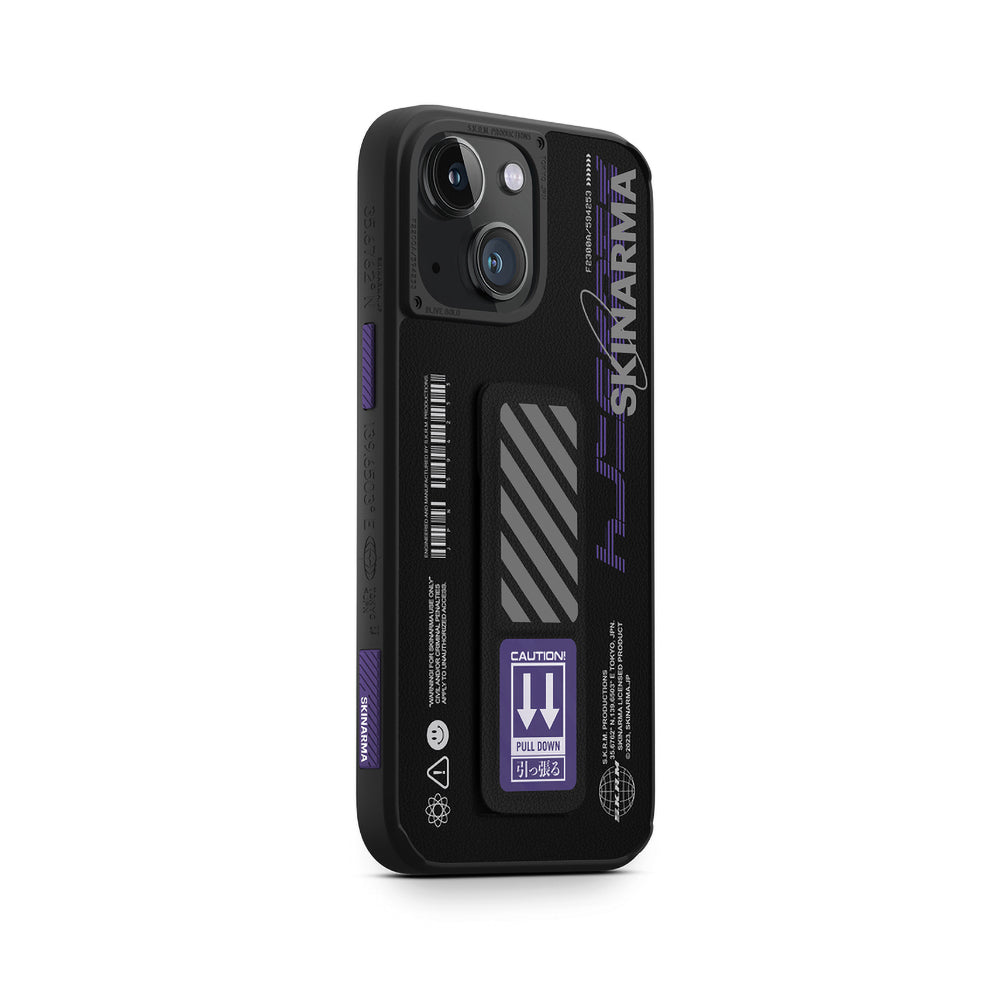 SkinArma iPhone 14 Plus Standlı Deri Görünümlü Shingoki Telefon Kılıfı