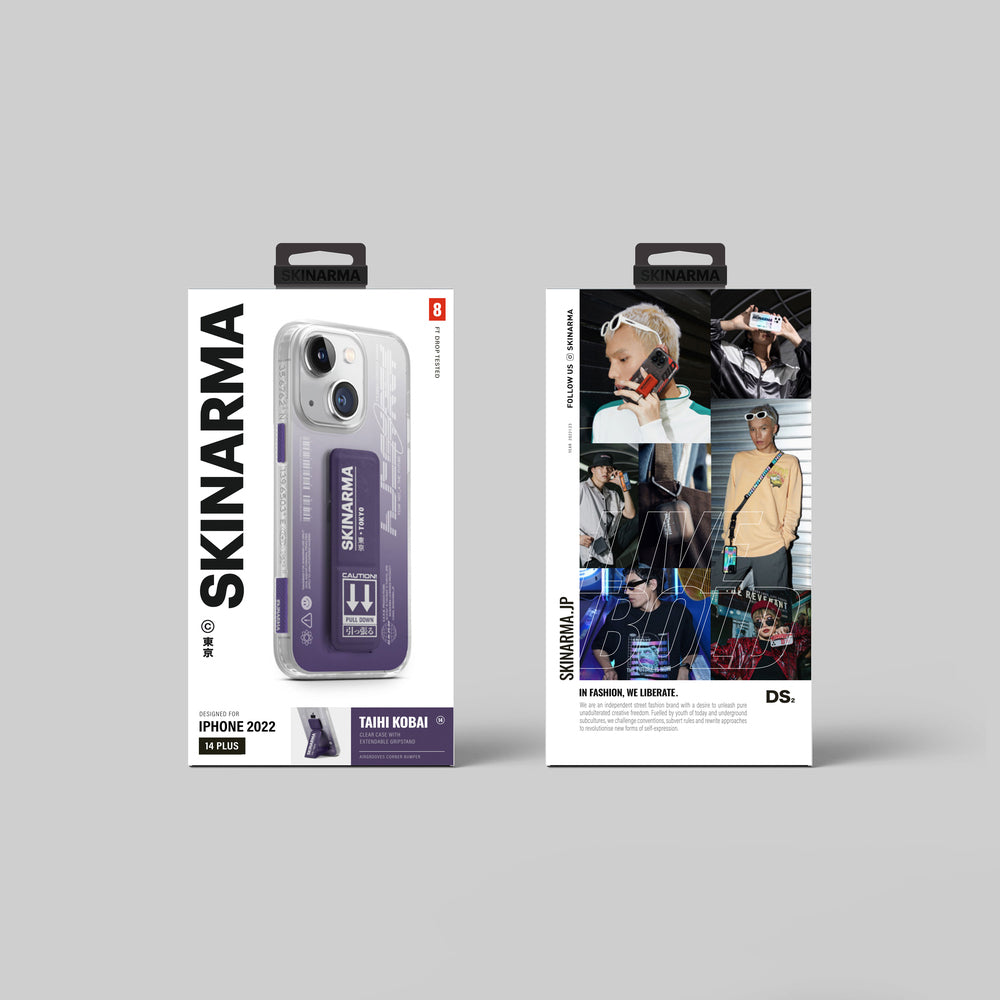 SkinArma iPhone 14 Plus Standlı Şeffaf Tasarımlı Taihi Kobai Telefon Kılıfı