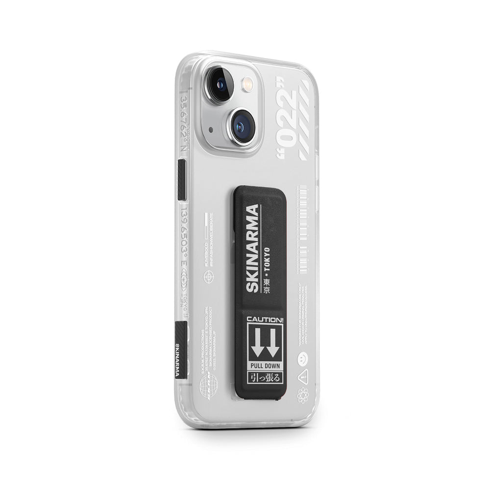 SkinArma iPhone 14 Plus Standlı Şeffaf Tasarımlı Taihi Sora Telefon Kılıfı
