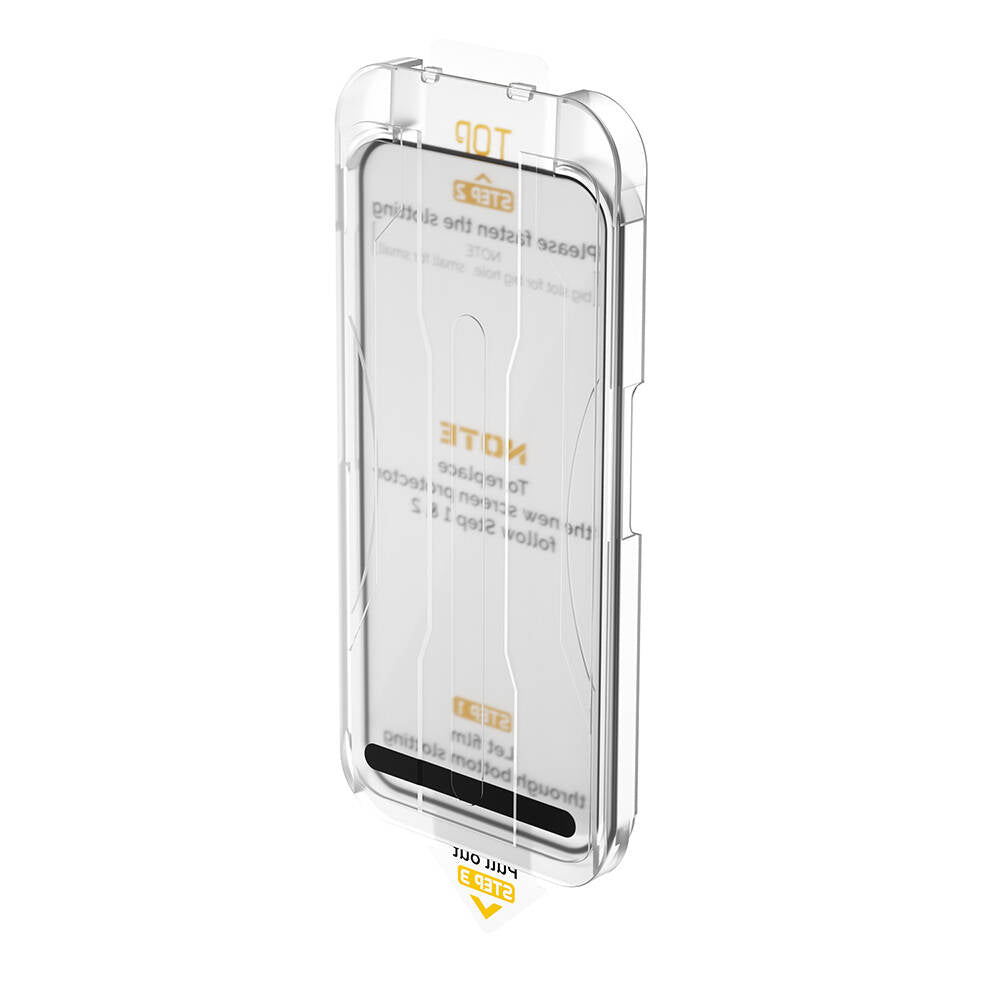 Wiwu SQ-008 iPhone 14 Plus Oleofobik Easy Install Darbeye Karşı Dayanıklı Temperli Cam Ekran Koruyucu + Kolay Uygulama Aparatlı