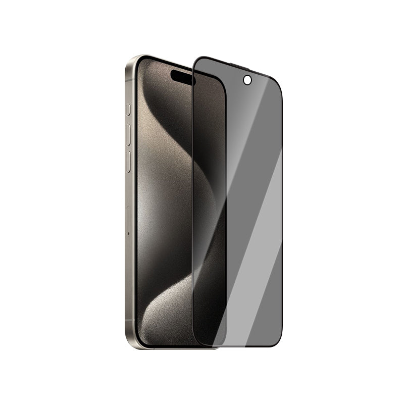 CaseWorld HD Serisi iPhone 15 / 14 Pro 0.33mm Privacy Temperli Cam Ekran Koruyucu