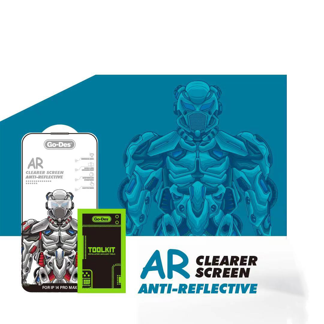 Go Des iPhone 14 Pro Anti Reflective Temperli Cam Ekran Koruyucu