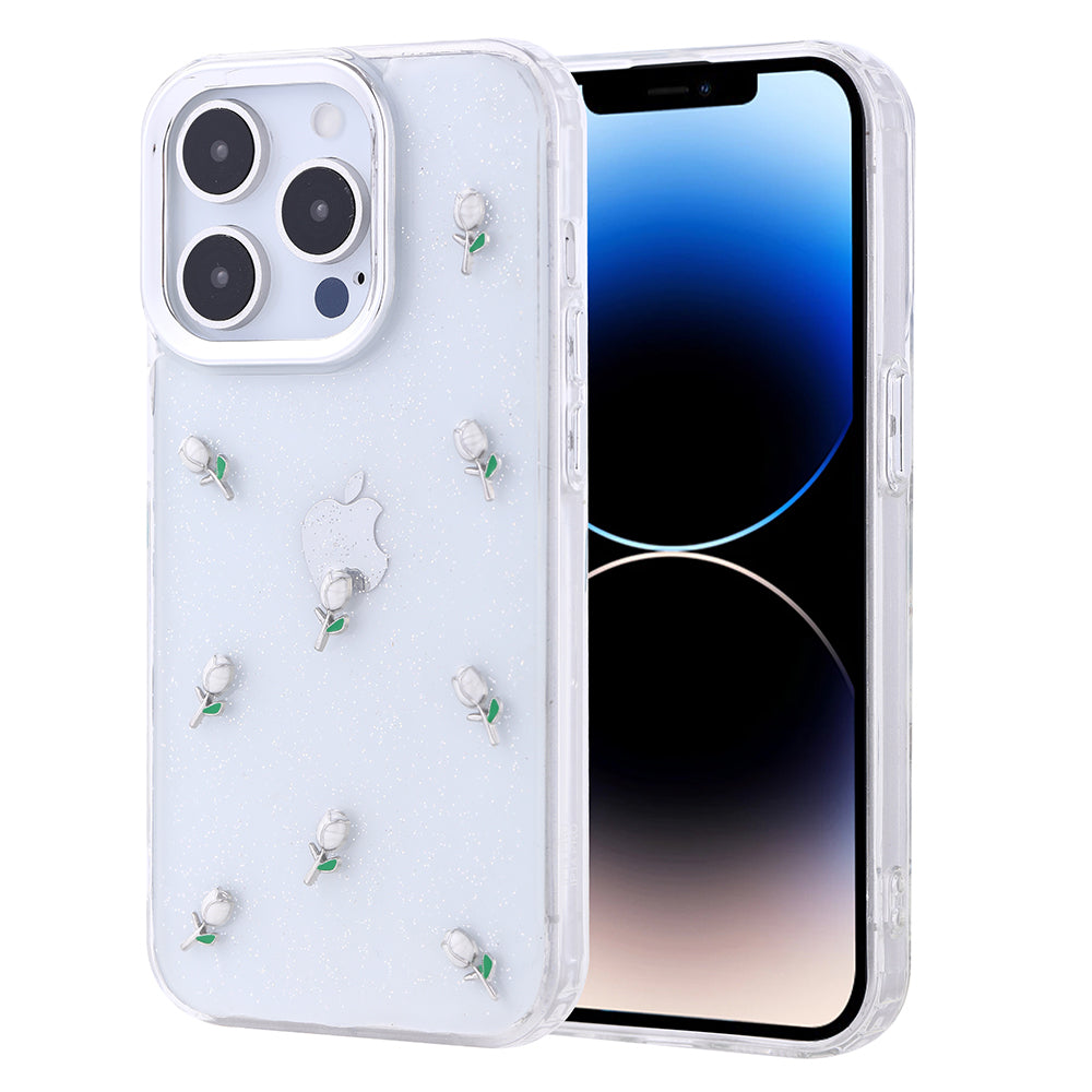 Cepax iPhone 14 Pro Airbag Tasarımlı Simli Şeffaf Kutup Kılıf