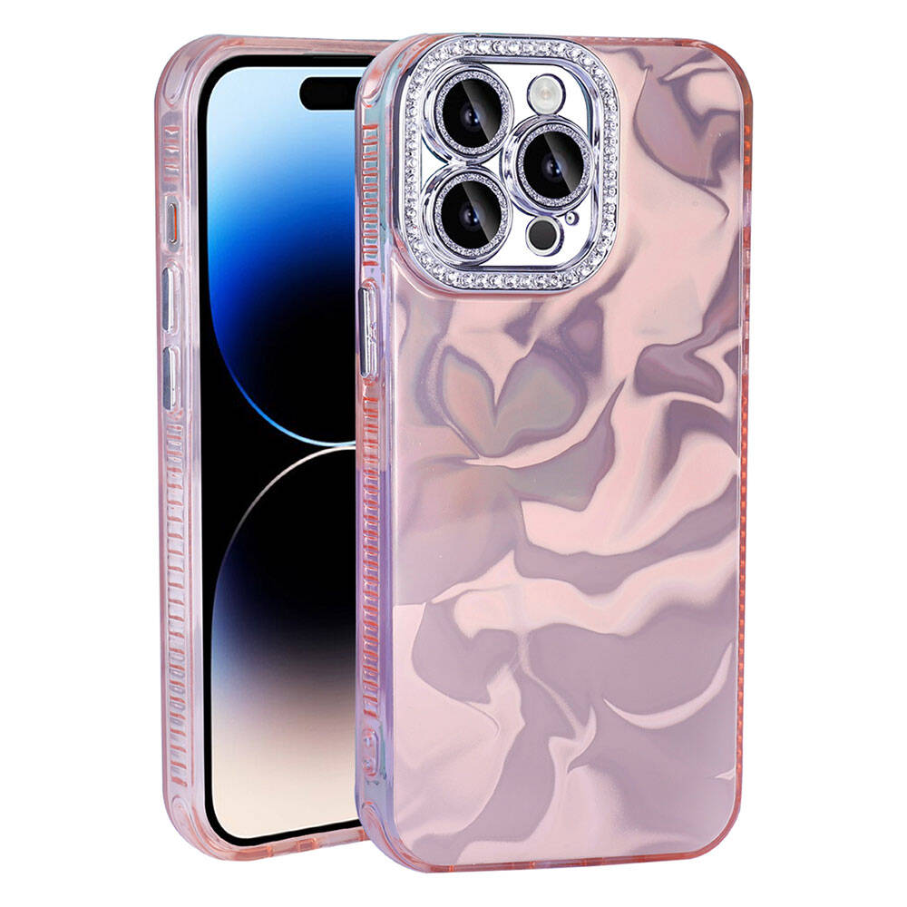 Cepax iPhone 14 Pro Airbagli Parlak Taş Detay Tasarımlı Esila Kılıf
