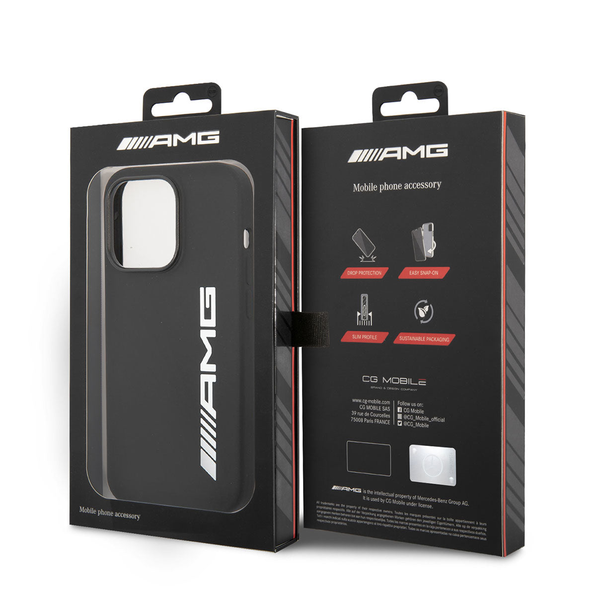 AMG iPhone 14 Pro M-safe Şarj Özellikli Büyük Logo Dizayn Telefon Kılıfı