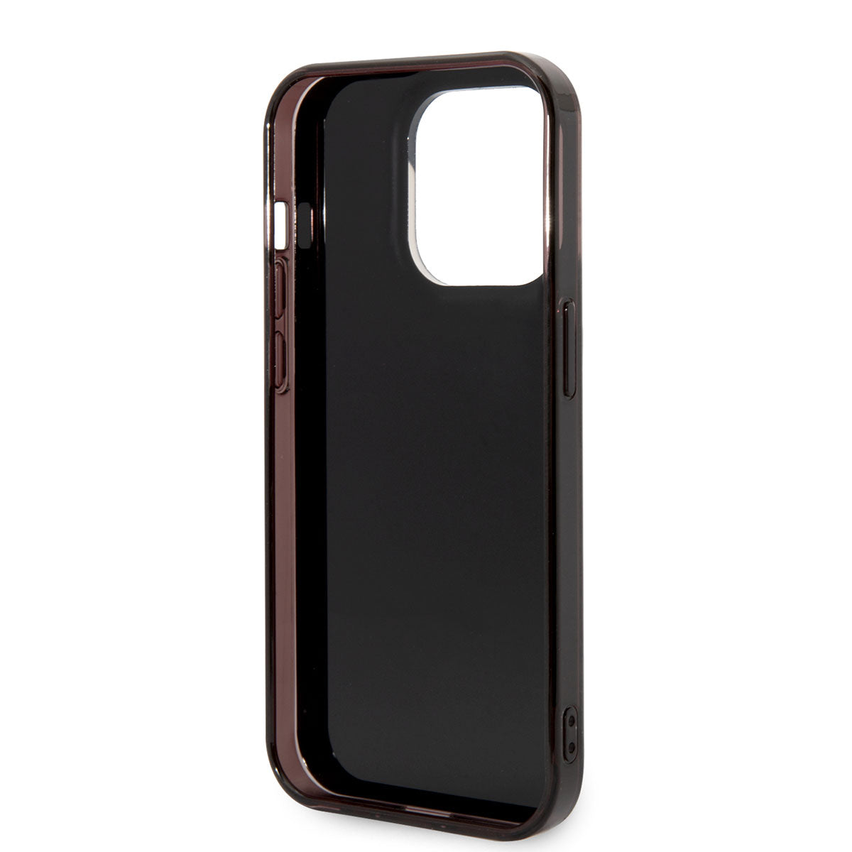 AMG iPhone 14 Pro Transparan Çift Katmanlı Damalı Bayrak Dizayn Kılıf