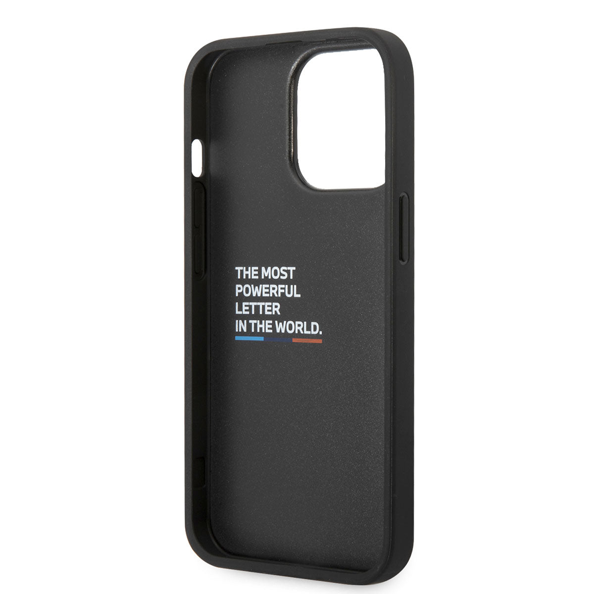 BMW iPhone 14 Pro PU Deri 3 Renkli Çizgili Örgü Dizayn Kılıf