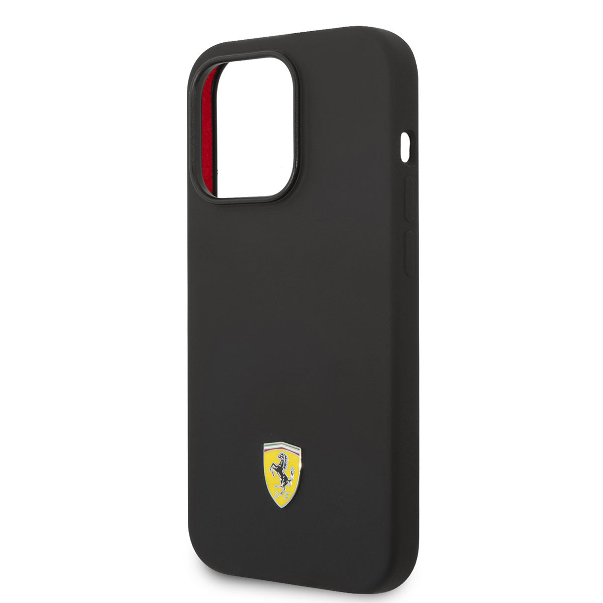 Ferrari iPhone 14 Pro M-safe Şarj Özellikli Silikon Metal Logo Dizayn Telefon Kılıfı