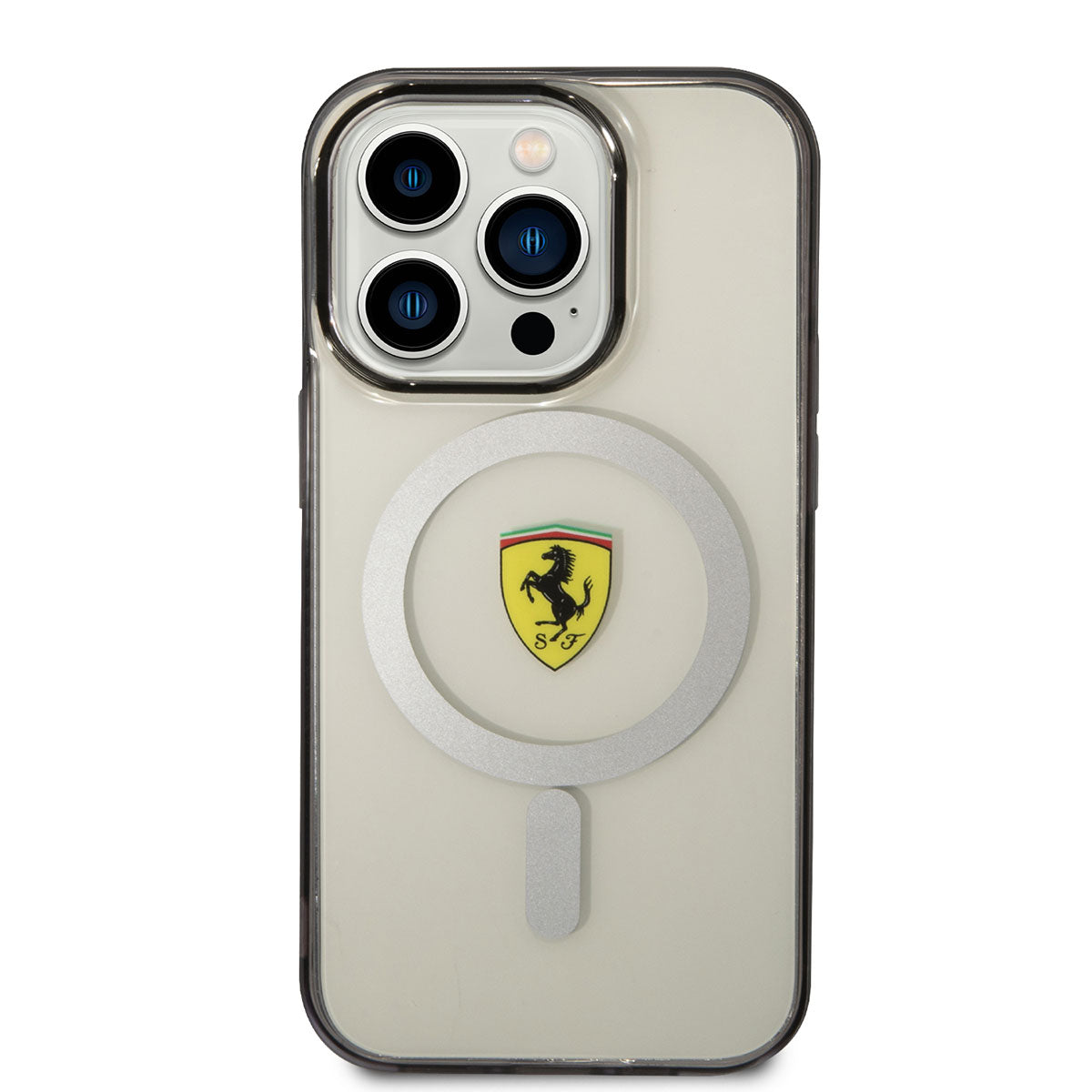 Ferrari iPhone 14 Pro M-safe Şarj Özellikli Transparan Dizayn Telefon Kılıfı