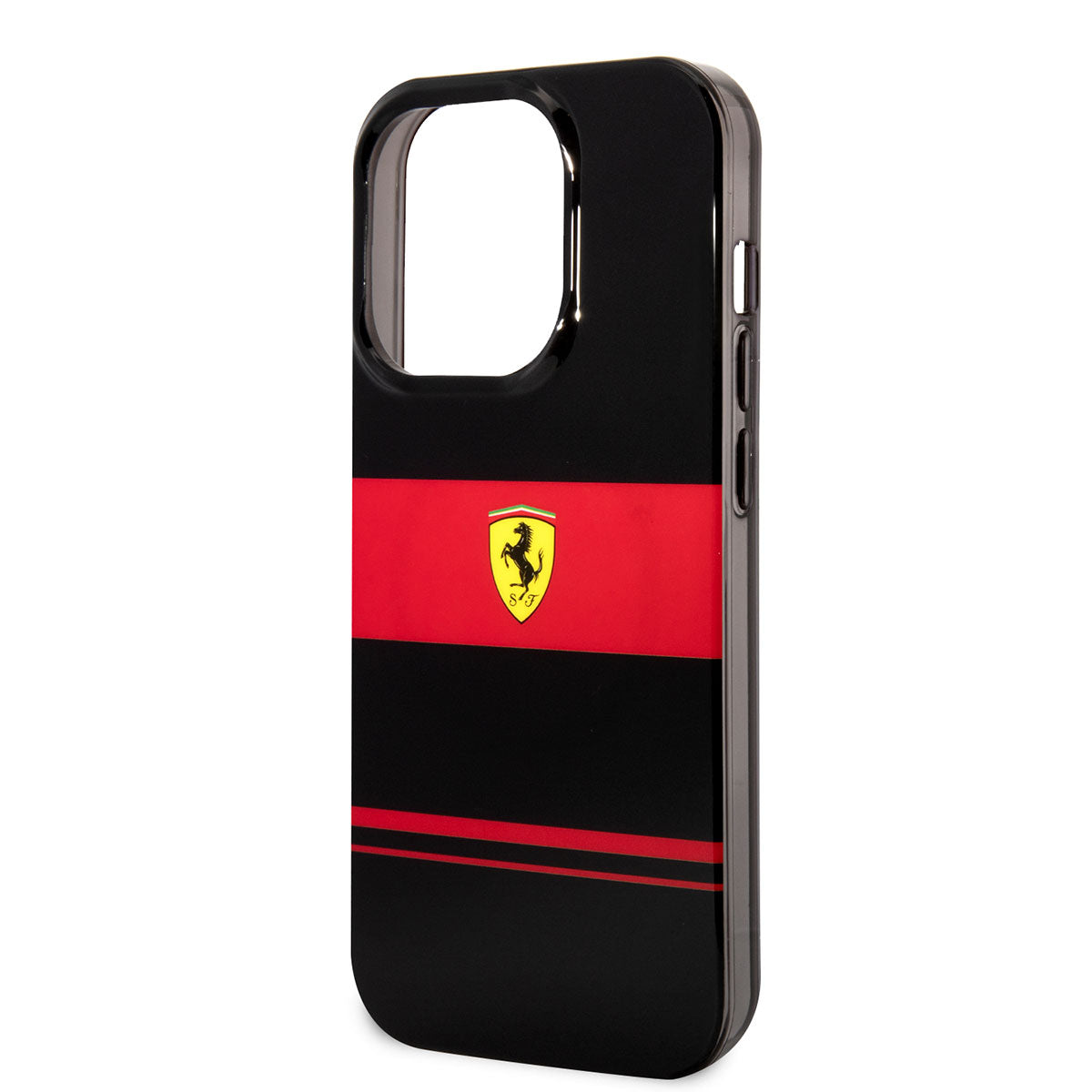 Ferrari iPhone 14 Pro Orjinal Lisanslı M-safe Şarj Özellikli Yatay Çizgili Dizayn Kılıf