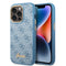 GUESS iPhone 14 Pro Kılıf PU Deri Metal Logo Dizaynlı Kılıf