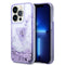 GUESS iPhone 14 Pro Transparan Sıvılı Simli Dizayn Telefon Kılıfı