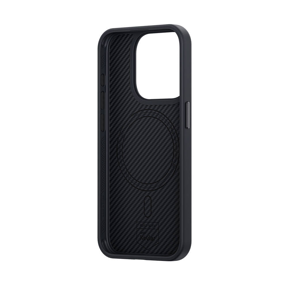 Benks iPhone 14 Pro Karbon Fiber M-safe Şarj Özellikli Hybrid ArmorPro 600D Kevlar Kılıf