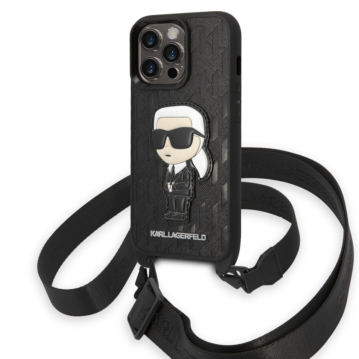 Karl Lagerfeld iPhone 14 Pro Boyun Askılı Karl Dizayn Telefon Kılıfı