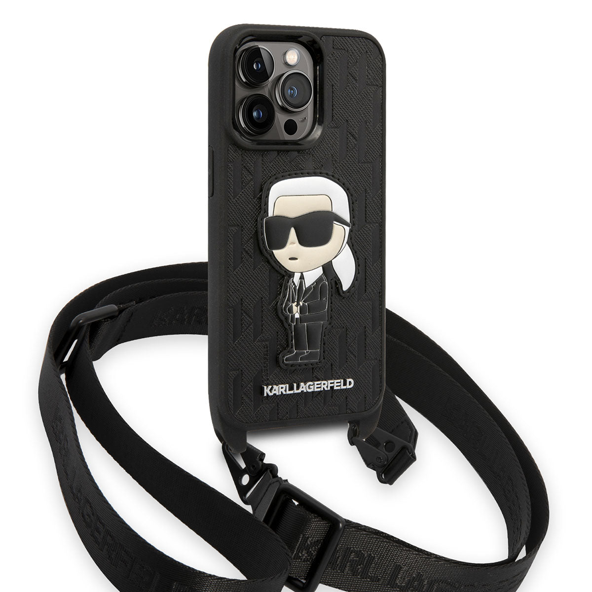 Karl Lagerfeld iPhone 14 Pro Boyun Askılı Karl Dizayn Telefon Kılıfı