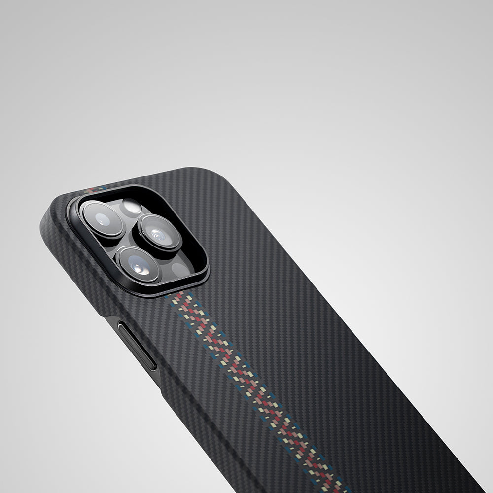 Pitaka Tactile Woven Orchestra Serisi iPhone 14 Pro M-safe Şarj Özellikli 600D Aramid Fiber Rhapsody Kılıf