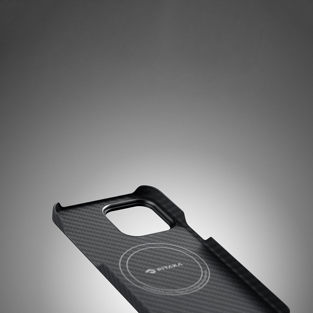 Pitaka Tactile Woven Orchestra Serisi iPhone 14 Pro M-safe Şarj Özellikli 600D Aramid Fiber Rhapsody Kılıf