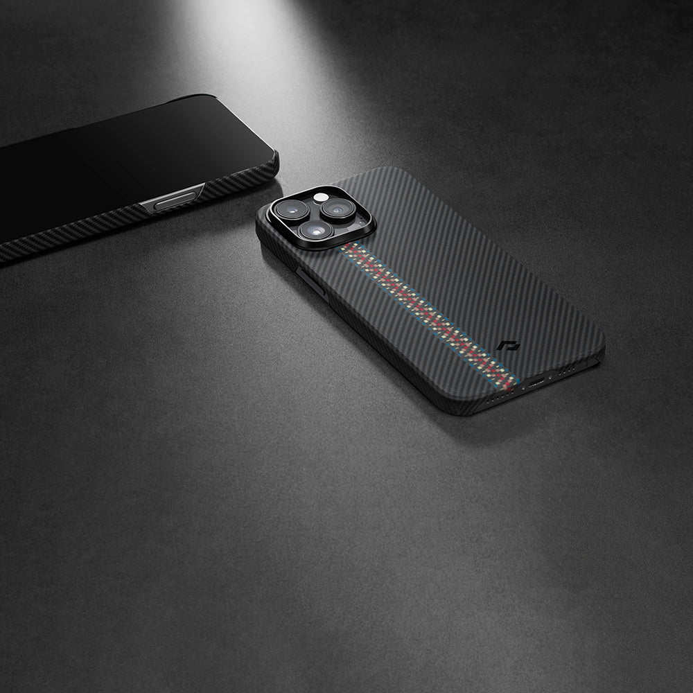 Pitaka Tactile Woven Orchestra Serisi iPhone 14 Pro M-safe Şarj Özellikli 600D Aramid Fiber Rhapsody Kılıf
