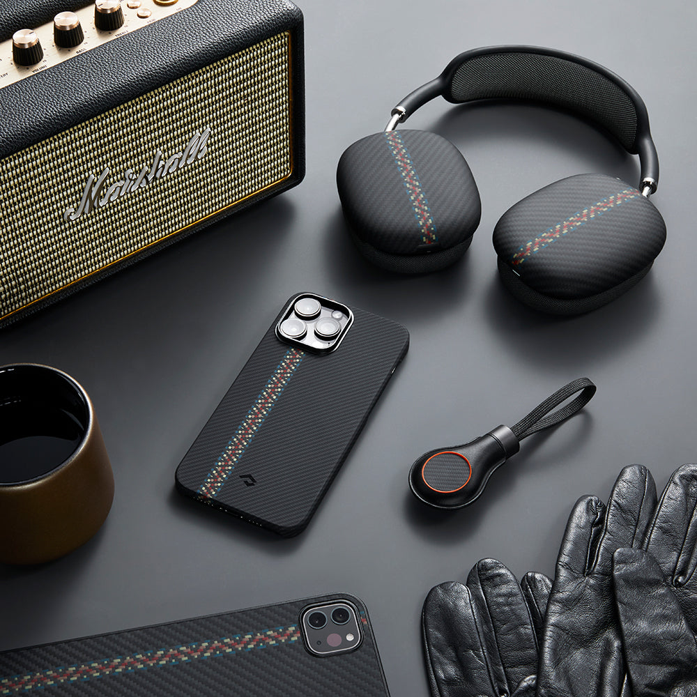 Pitaka Tactile Woven Orchestra Serisi iPhone 14 Pro M-safe Şarj Özellikli 600D Aramid Fiber Rhapsody Kılıf