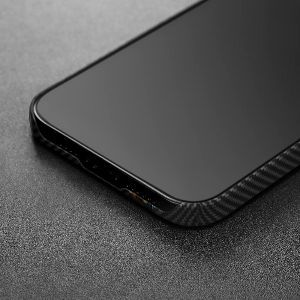 Pitaka Tactile Woven Orchestra Serisi iPhone 14 Pro M-safe Şarj Özellikli 600D Aramid Fiber Rhapsody Kılıf