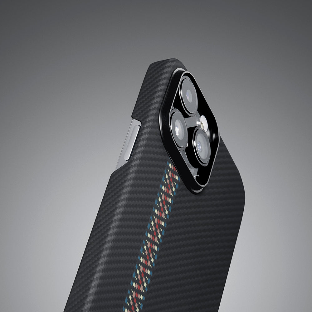 Pitaka Tactile Woven Orchestra Serisi iPhone 14 Pro M-safe Şarj Özellikli 600D Aramid Fiber Rhapsody Kılıf