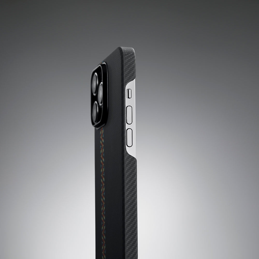 Pitaka Tactile Woven Orchestra Serisi iPhone 14 Pro M-safe Şarj Özellikli 600D Aramid Fiber Rhapsody Kılıf