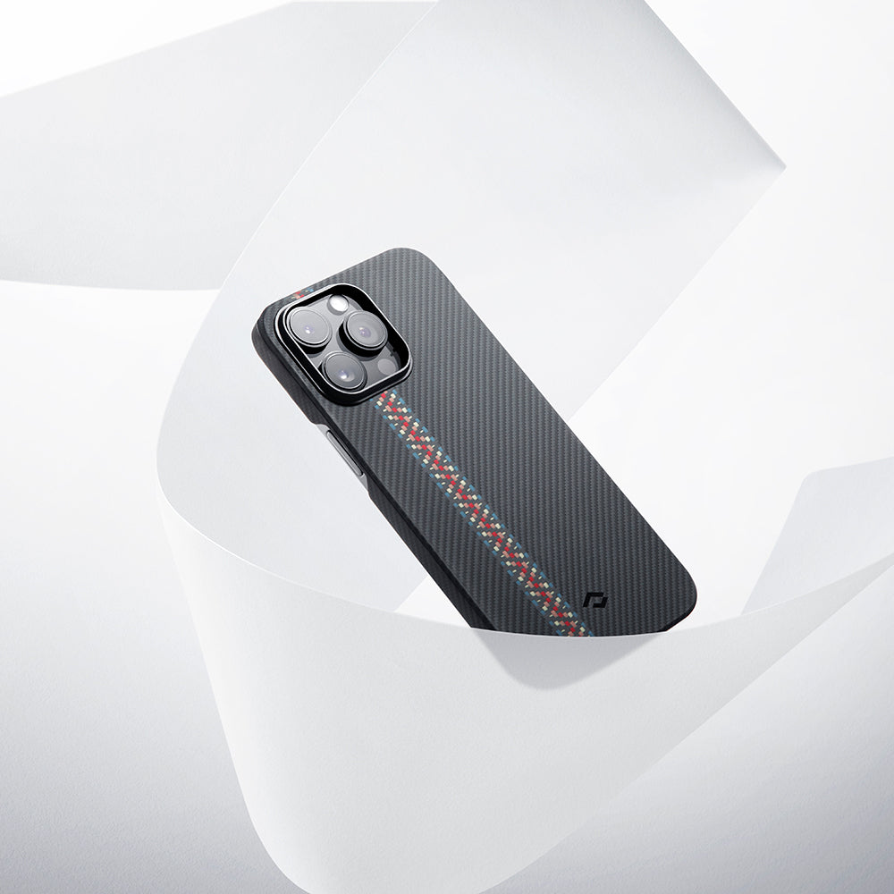 Pitaka Tactile Woven Orchestra Serisi iPhone 14 Pro M-safe Şarj Özellikli 600D Aramid Fiber Rhapsody Kılıf