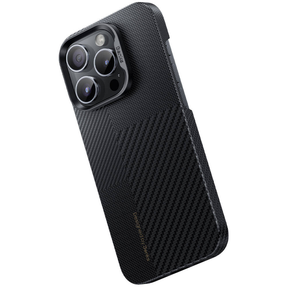 Benks Montage ArmorAir iPhone 14 Pro M-safe Şarj Özellikli Karbon Fiber Kevlar Kılıf