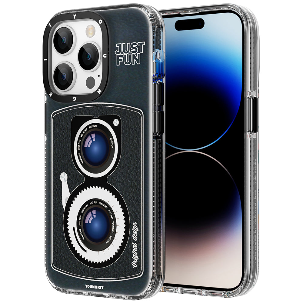 iPhone 14 Pro Kılıf M-safe Şarj Özellikli Lens Figürlü YoungKit Art Film Serisi Kılıf - 1