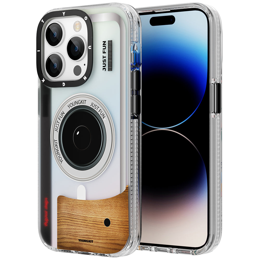 iPhone 14 Pro Kılıf M-safe Şarj Özellikli Lens Figürlü YoungKit Art Film Serisi Kılıf - 11