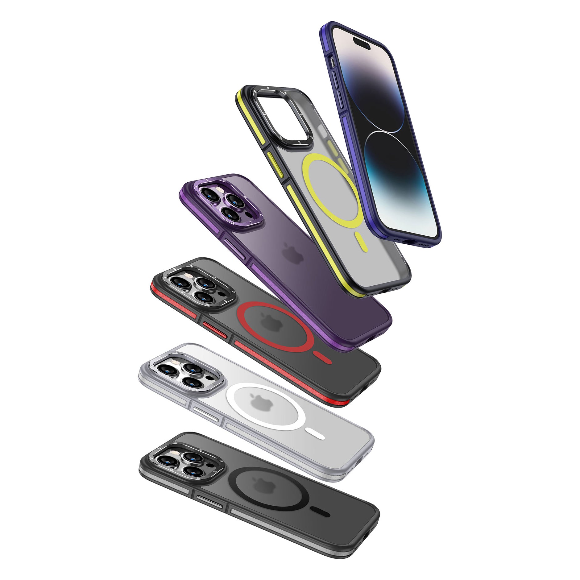 Wlons Vevo iPhone 14 Pro M-safe Şarj Özellikli Mat Görünümlü Telefon Kılıfı