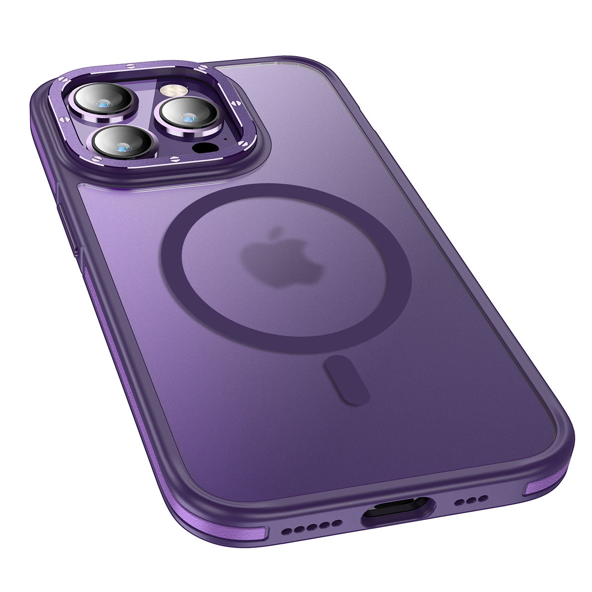 Wlons Vevo iPhone 14 Pro M-safe Şarj Özellikli Mat Görünümlü Telefon Kılıfı