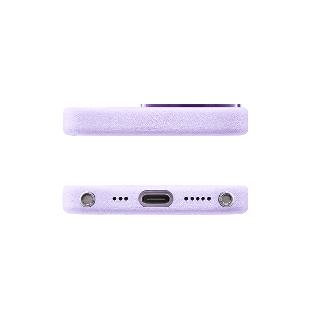 Pynana Dancing Circle Serisi iPhone 14 Pro M-safe Şarj Özellikli Standlı Suni Deri Tasarımlı Kılıf