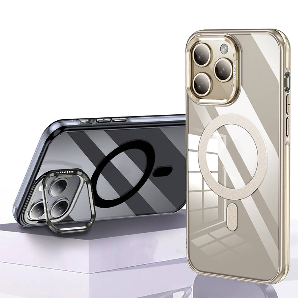 Wlons iPhone 14 Pro M-safe Şarj Özellikli Standlı Efsane Kılıf