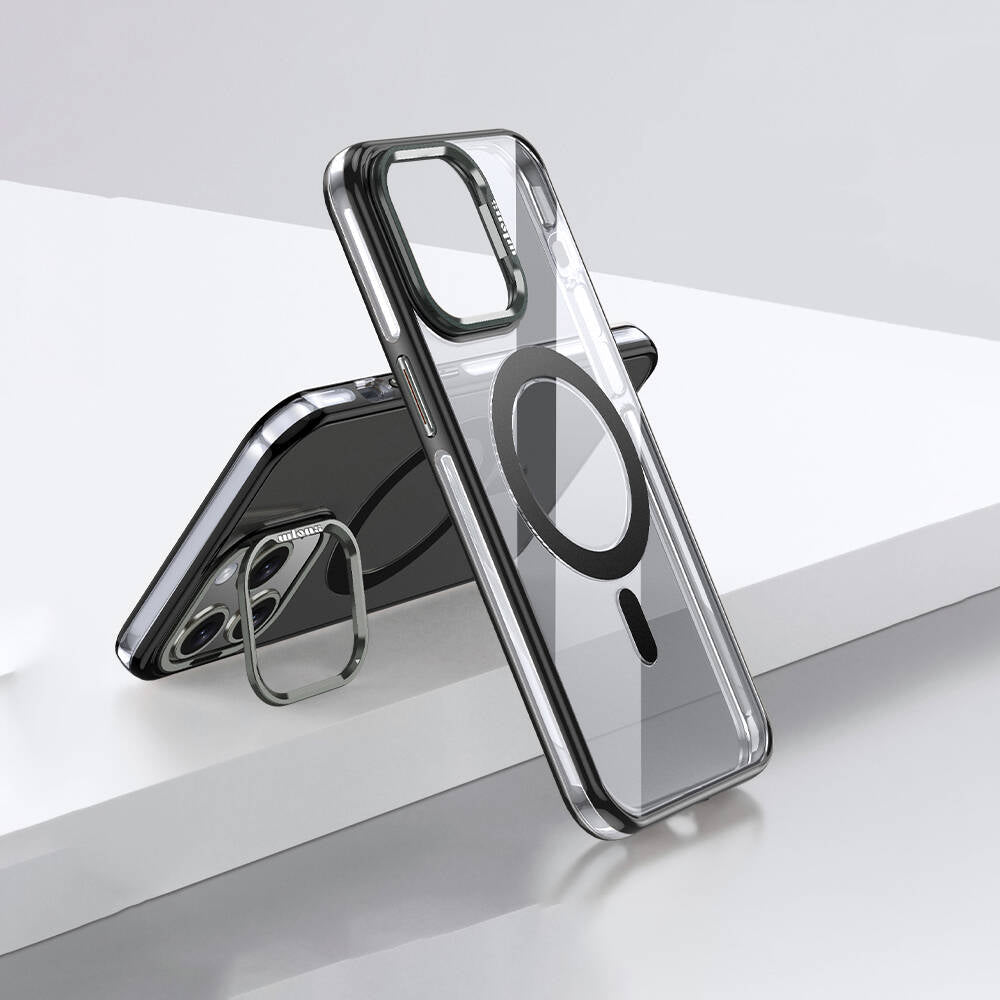 Wlons iPhone 14 Pro M-safe Şarj Özellikli Standlı Efsane Kılıf