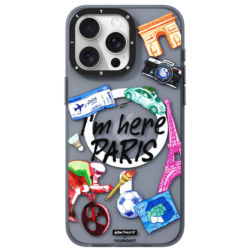 Youngkit in Paris Serisi iPhone 14 Pro M-safe Şarj Özellikli Kılıf