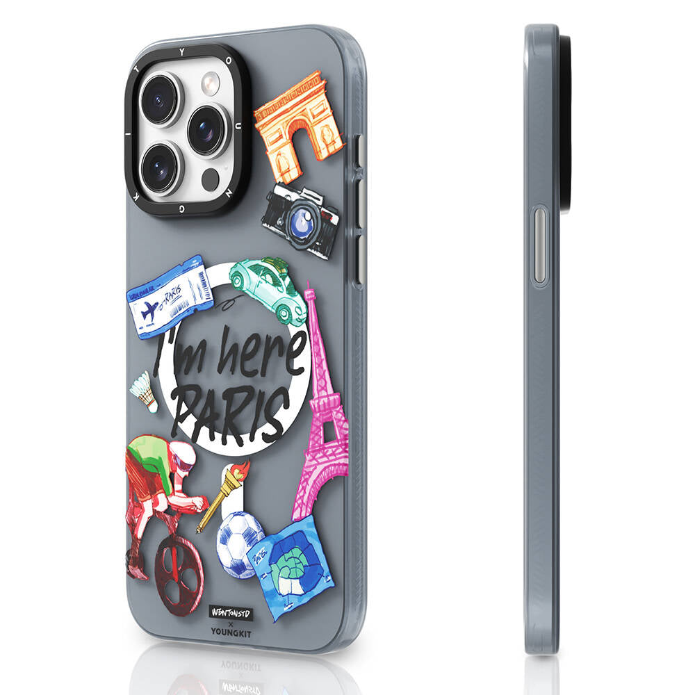 Youngkit in Paris Serisi iPhone 14 Pro M-safe Şarj Özellikli Kılıf