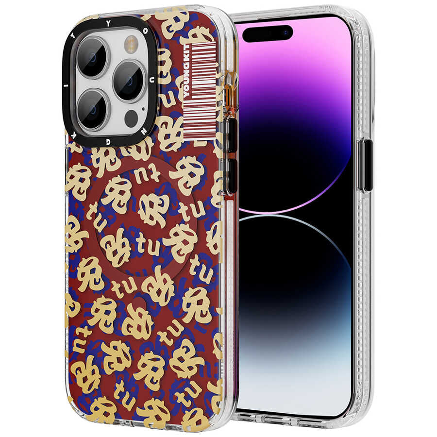 iPhone 14 Pro Kılıf M-safe Şarj Özellikli Youngkit Play Rabbit Serisi Kılıf - 1