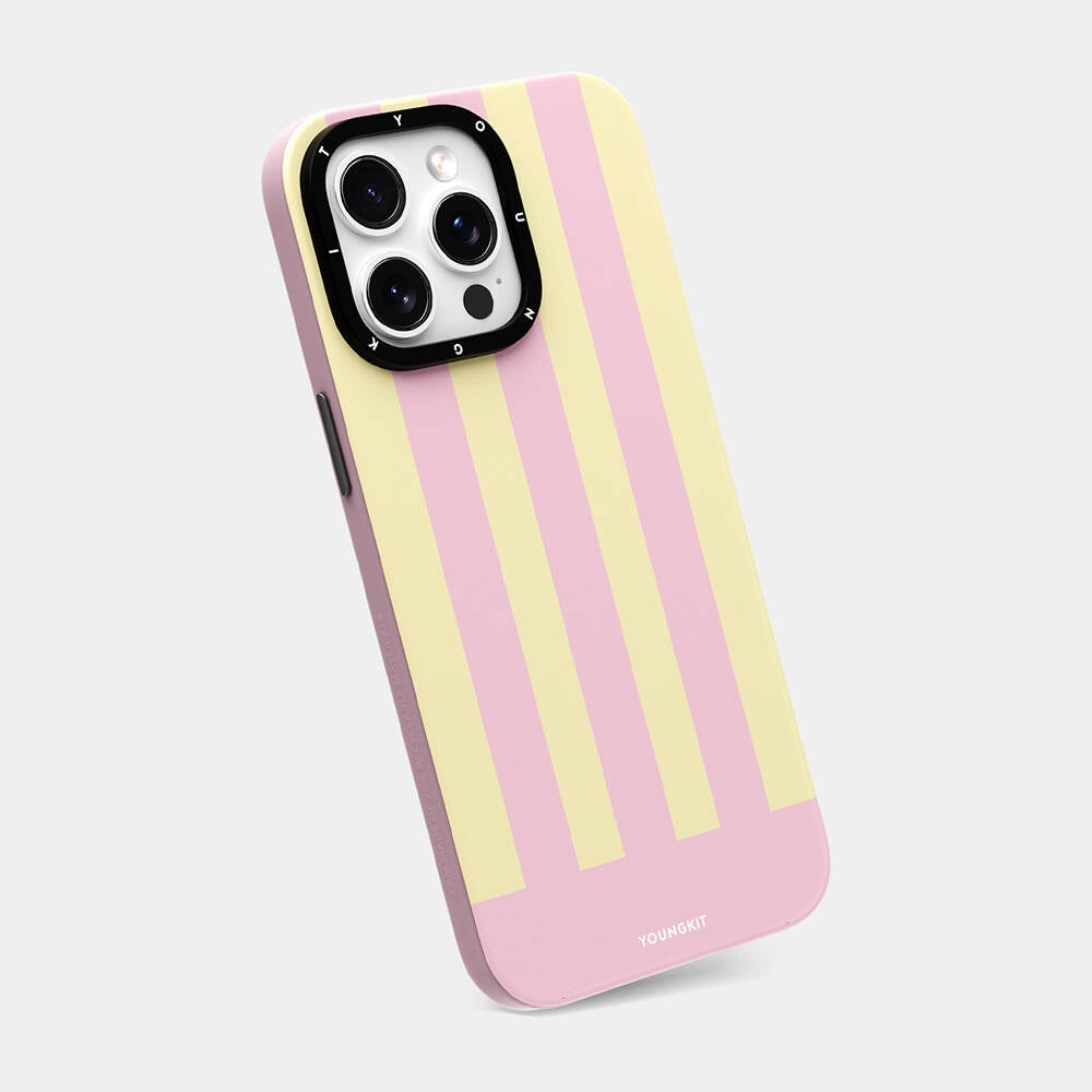 Youngkit Striped Piano Keys Serisi iPhone 14 Pro M-safe Şarj Özellikli Kılıf