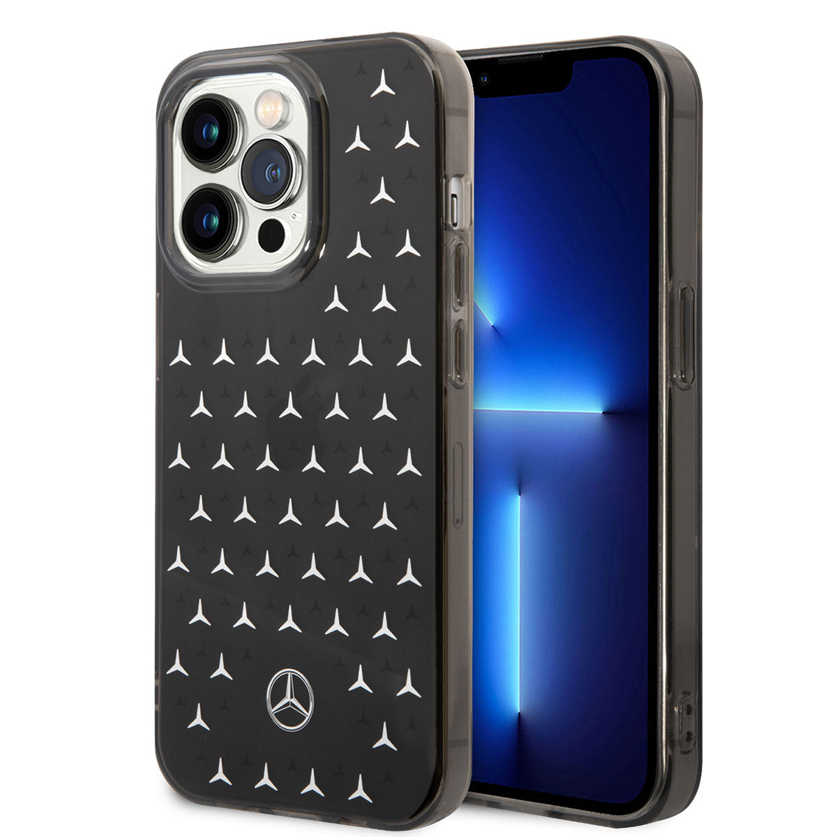 Mercedes Benz iPhone 14 Pro Çift Katmanlı Yıldız Desenli Dizayn Kılıf
